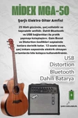 Maxword M450-EQ-50AMP Masif Ağaç 50W Amfili Elektro Akustik Gitar Seti üst Segment thumbnail 2