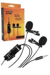 Hepa Merz HM-156 PRO Çiftli Yaka Mikrofonu Kamera Pc Telefon Röportaj (Android-İos Mac) - 4