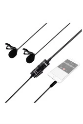Hepa Merz HM-156 PRO Çiftli Yaka Mikrofonu Kamera Pc Telefon Röportaj (Android-İos Mac) - 6