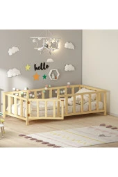 GİVAYO WOOD'STROY MONTESSORİ YATAK ÇAM KAPILI - 1
