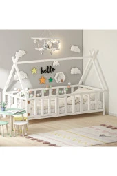 GİVAYO WOOD'SJOY MONTESSORİ YATAK BEYAZ KAPILI - 1