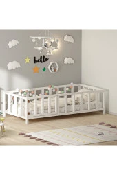 GİVAYO WOOD'STROY MONTESSORİ YATAK BEYAZ KAPILI - 2