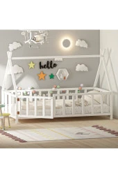 GİVAYO WOOD'SJOY MONTESSORİ YATAK BEYAZ KAPILI - 3