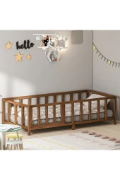 GİVAYO WOOD'STROY MONTESSORİ YATAK CEVİZ KAPILI 120X200 - 1