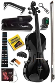 Midex HGA44BK-PAK Full Siyah Set Keman 4/4 (Yastık Tuner Susturucu Yedek Tel Reçine Çanta Yay) thumbnail 1