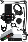Midex Performans Paket-1 Stüdyo Ekipmanları Kayıt Seti MX-2020 Mikrofon Ses Kartı kulaklık thumbnail 1