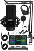 Midex MX-2020 Effective Set Efektli Ses Kartı Mikrofon Kulaklık Stand Kayıt Canlı Yayın Seti (PC ve Telefon) thumbnail 1