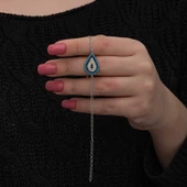 VGD Gümüş Damla Nazar Kadın Bileklik - 2