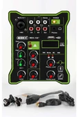 Midex MDX-100 Stüdyo Kayıt İçin Ses Kartlı Mixer +48V Phantom Power ile Stüdyo Mikser thumbnail 1