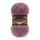 Alize Angora Gold Simli El Örgü İpi 28 Gül Kurusu - 1