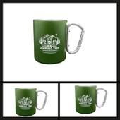 Uyguna-Yakala Yeşil Out-1850 Orcamp Karabina Saplı Çelik Kupa Bardak-MLZ.272 - 1