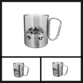 Uyguna-Yakala Gri Out-1850 Orcamp Karabina Saplı Çelik Kupa Bardak-MLZ.269 thumbnail 1