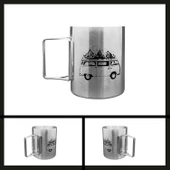 Uyguna-Yakala Out-1800 Orcamp Katlanabilir Saplı Çelik Kupa Bardak Karavan-MLZ.267 - 2