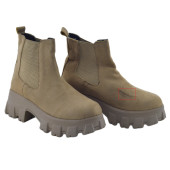 Yandan Lastikli Süet Kadın Bot Defolu - 1