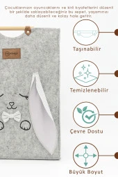 Keçe Çocuk Oyuncak/Kirli Çamaşır Depolama Sepeti, Çok Amaçlı Saklama Sepeti, Morbunny Serisi - 2