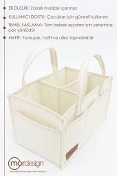 Çok Amaçlı Kalın Keçe Anne Bebek Bakım Çantası, Dolap İçi Organizer, Scotch Serisi - 3