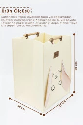 Keçe Çocuk Oyuncak/Kirli Çamaşır Depolama Sepeti, Çok Amaçlı Saklama Sepeti, Morbunny Serisi - 4