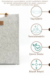 Keçe Çocuk Oyuncak/Kirli Çamaşır Depolama Sepeti, Çok Amaçlı Saklama Sepeti, Bolivya Serisi - 5