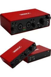 Midex Wizard Paket-5 Stüdyo Ekipmanları Seti (Monitör Mikrofon Ses Kartı Kulaklık Midi Pad Controller) - 5