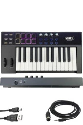 Midex Wizard Paket-6 Stüdyo Ekipmanları Seti (Monitör Mikrofon Ses Kartı Kulaklık Midi Klavye) thumbnail 4