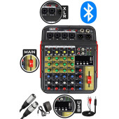 Midex MDX-04FXU Ses Mikseri Stüdyo Kayıt İçin 5 Kanal Ses Kartlı +48V Phantomlu Kayıt Mikseri - 2