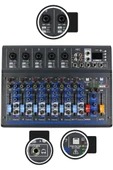 Midex MDX-07FXU 7 Kanal Ses Mikseri Deck Mikser (Kayıt USB Efekt) thumbnail 1