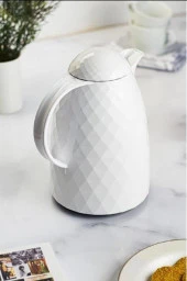 Depa Prizma, Akrilik İçi Camlı Termos 1 Litre Beyaz - 3