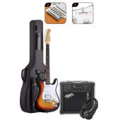 Midex RPH-30SB-25AMP Sunburs 25 Watt Şarjlı Bluetoothlu Amfili Elektro Gitar Seti Full - 2