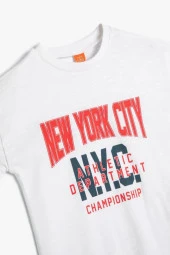 Koton Erkek Bebek Tişört Kısa Kollu Bisiklet Yaka Şehir Baskılı Pamuklu - 3