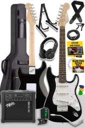 Midex RPH30WBS-AMP Elektro Gitar Seti 25W Şarjlı Amfi Kulaklık Gigbag Bluetooth Usb Full Set - 1