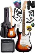 Midex RPH-30SB-35AMP Gül Klavye Strat Kasa SSS 35W Elektro Gitar Seti thumbnail 2