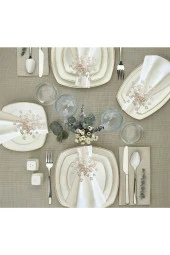 pekars Gümüş Renk Kartanesi Peçete Yüzüğü 6 Adet Peçetelik Çeyizlik Peçete Halkası Çeyizlik Sofra Süsü thumbnail 5