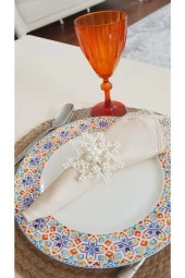 pekars Gümüş Renk 8 Adet Inci Kar Tanesi Peçete Yüzüğü Halkası Çeyizlik Sunum Sofra Organizasyon Için thumbnail 2