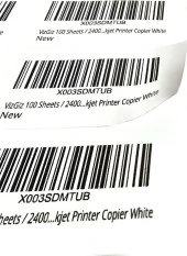 100 Yaprak Barkod / Etiket Kağıdı  64,6 x 33,8 mm A4 - 4