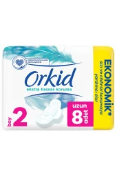 Orkid Ekstra Hassas Koruma Tekli Uzun 8li - 1