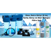 Sulook Bina,daire Şebeke Girişi 10 Inç Tortu,kireç ve Klor Önleyici Üçlü Filtre thumbnail 1