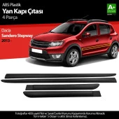 S-Dizayn Dacia Sandero Stepway ABS Plastik Yan Kapı Koruma Çıtası 2013 Üzeri A+ Kalite thumbnail 1