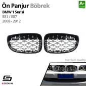S-Dizayn Bmw 1 Serisi E81/E87 Ön Panjur Böbrek Parlak Siyah Çerçeveli Krom Diamond Model 2008-2012 thumbnail 2