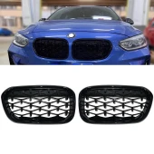 S-Dizayn Bmw 1 Serisi F20/F21 Ön Panjur Böbrek Parlak Siyah Piano Black Diamond Model 2015-2019 thumbnail 1