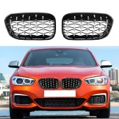 S-Dizayn Bmw 1 Serisi F20/F21 Ön Panjur Böbrek Parlak Siyah Çerçeveli Krom Diamond Model 2015-2019 - 1