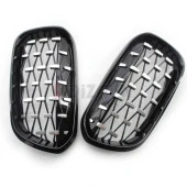 S-Dizayn Bmw 1 Serisi F20/F21 Ön Panjur Böbrek Parlak Siyah Çerçeveli Krom Diamond Model 2015-2019 - 4