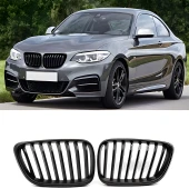 S-Dizayn Bmw 2 Serisi F22 Ön Panjur Böbrek Parlak Siyah Piano Black Düz Model 2014-2017 thumbnail 1