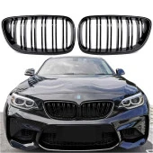 S-Dizayn Bmw 2 Serisi F22 Ön Panjur Böbrek Parlak Siyah Piano Black M2 Model 2014-2017 thumbnail 1