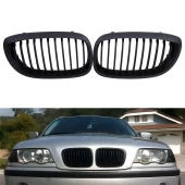 S-Dizayn Bmw 3 Serisi E46 Coupe Ön Panjur Böbrek Parlak Siyah Piano Black Düz Model 1999-2001 thumbnail 1