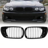 S-Dizayn Bmw 3 Serisi E46 Ön Panjur Böbrek Parlak Siyah Piano Black M3 Model 2002-2005 - 1
