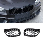 S-Dizayn Bmw 3 Serisi E46 Ön Panjur Böbrek Parlak Siyah Piano Black Diamond Model 2002-2005 thumbnail 1