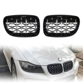 S-Dizayn Bmw 3 Serisi E90/E91 Ön Panjur Böbrek Parlak Siyah Çerçeveli Krom Diamond Model 2009-2012 thumbnail 1