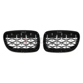 S-Dizayn Bmw 3 Serisi E90/E91 Ön Panjur Böbrek Parlak Siyah Çerçeveli Krom Diamond Model 2009-2012 thumbnail 3