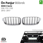 S-Dizayn Bmw 3 Serisi F30/F31/F35 Ön Panjur Böbrek Parlak Krom M3 Model 2012-2017 - 2