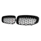 S-Dizayn Bmw 3 Serisi GT F34 GT Ön Panjur Böbrek Parlak Siyah Çerçeveli Krom Diamond Model 2012-2017 - 4